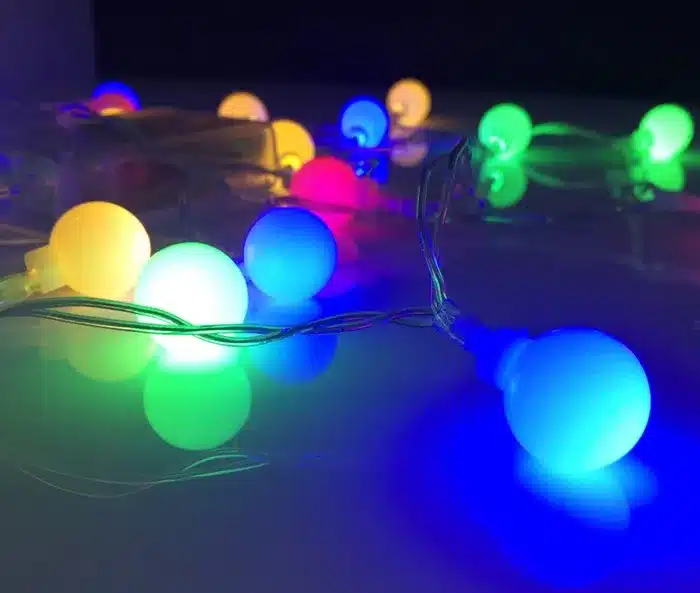 4M 40LED Colorful LED Battery Christmas Lights AA Battery Operated Fairy Ball Party Holiday Garland Flashing Bulb String Light 7