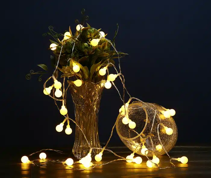 4M 40LED Colorful LED Battery Christmas Lights AA Battery Operated Fairy Ball Party Holiday Garland Flashing Bulb String Light 11