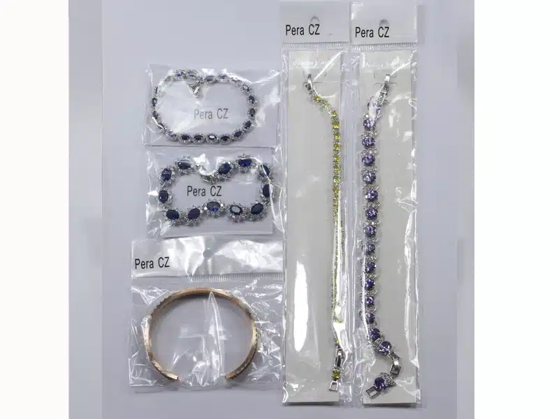 Pera 5 Color Options Fashion Ladies Sterling Silver Cubic Zirconia Royal Blue Stone Bracelets Jewelry For Christmas Gift B017 26