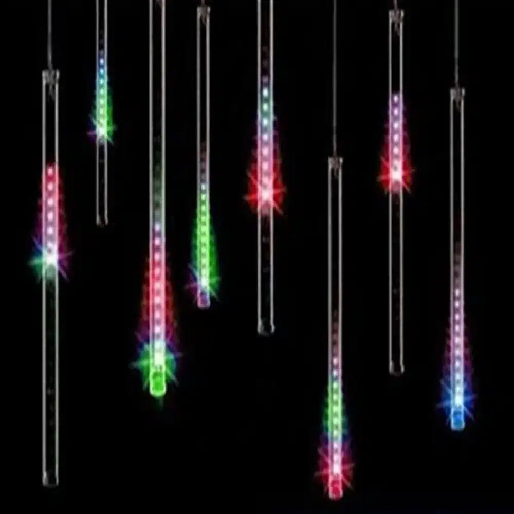 Tanbaby 30cm 8 Tube Meteor Shower Rain Tube Snowfall LED Light For Christmas Valentine Holiday Tree Garden Decoration 9