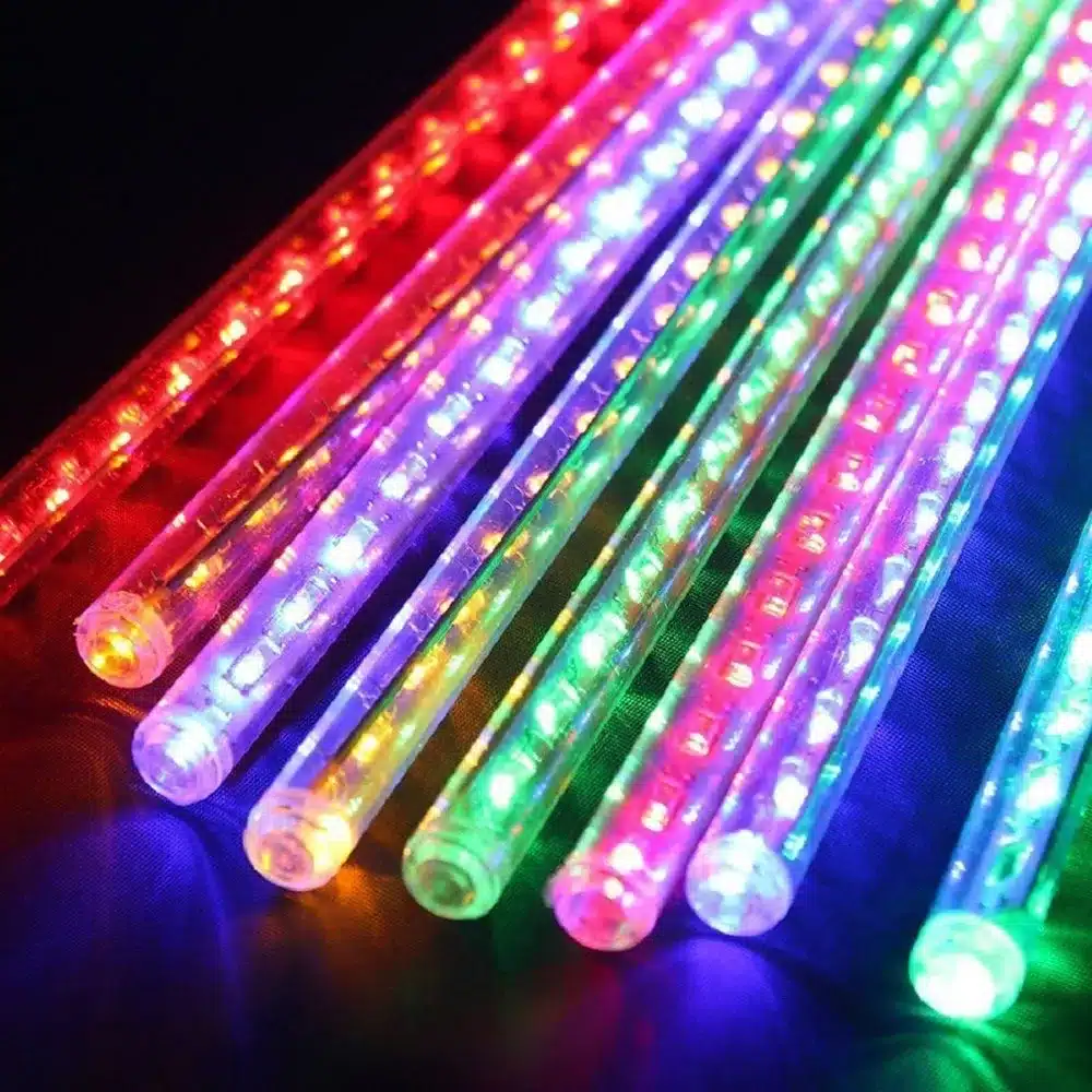 Tanbaby 30cm 8 Tube Meteor Shower Rain Tube Snowfall LED Light For Christmas Valentine Holiday Tree Garden Decoration 12