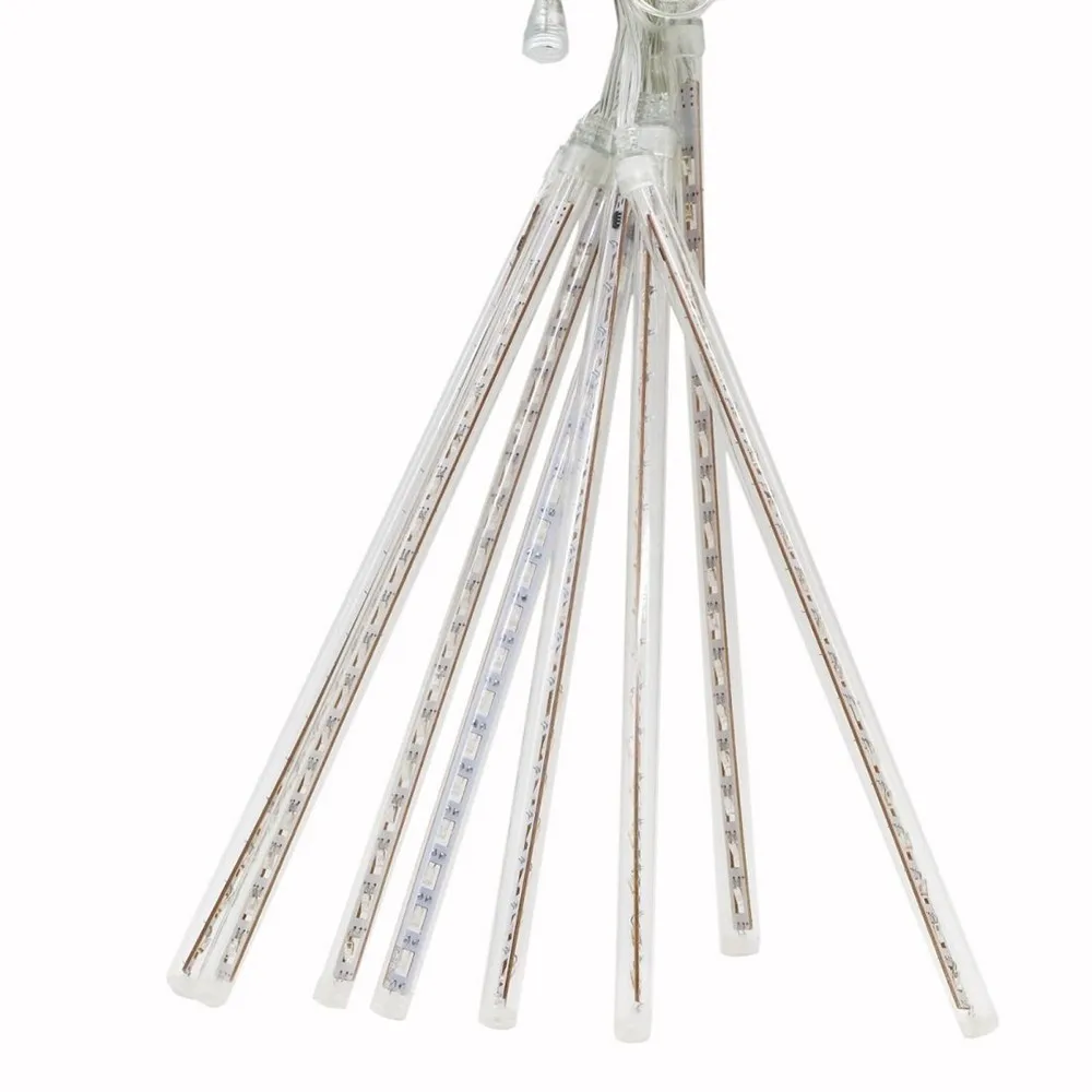 Tanbaby 30cm 8 Tube Meteor Shower Rain Tube Snowfall LED Light For Christmas Valentine Holiday Tree Garden Decoration 13