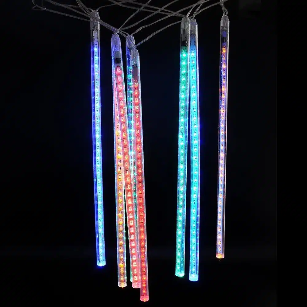 Tanbaby 30cm 8 Tube Meteor Shower Rain Tube Snowfall LED Light For Christmas Valentine Holiday Tree Garden Decoration 16