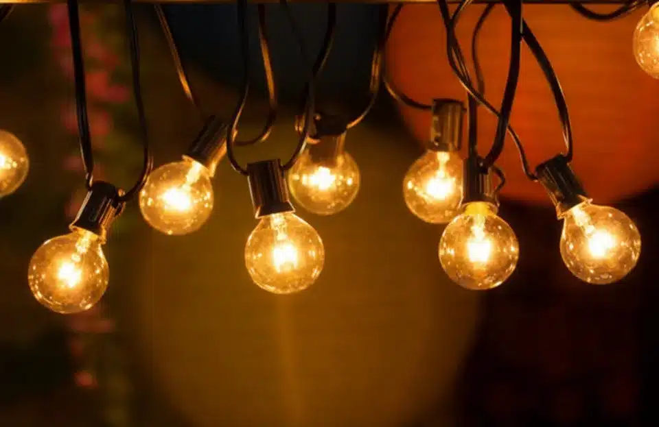 Patio Lights G40 Globe Party Christmas String Light,Warm White 25Clear Vintage Bulbs 25ft,Decorative Outdoor Backyard Garland 11