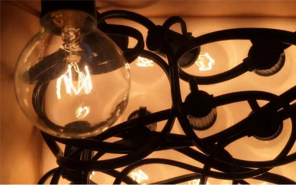 Patio Lights G40 Globe Party Christmas String Light,Warm White 25Clear Vintage Bulbs 25ft,Decorative Outdoor Backyard Garland 16