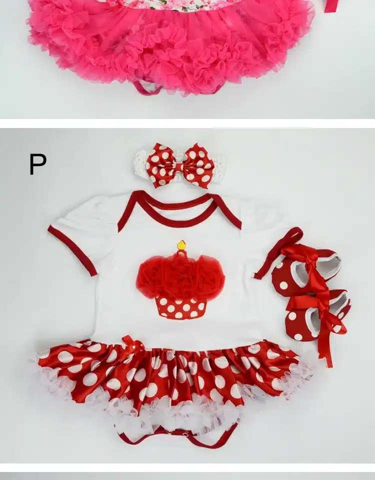 Christmas Baby Girl Infant 3pcs Clothing Sets Suit Princess Tutu Romper Dress/Jumpsuit Xmas Bebe Party Birthday Costumes Vestido 20