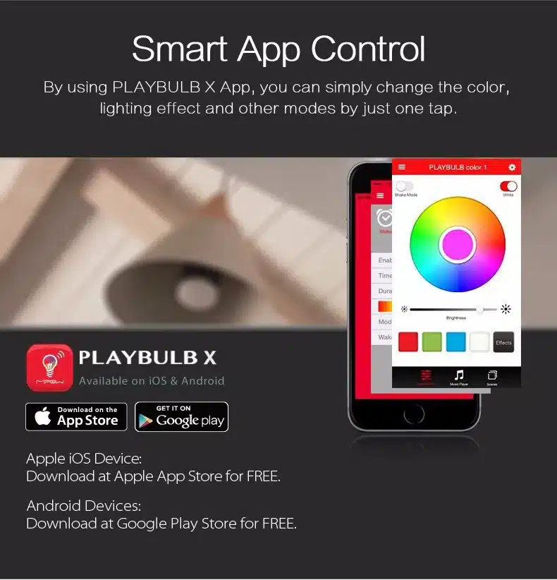 MIPOW Bluetooth Smart LED Light Bulbs APP Smartphone Group Controlled Dimmable Color Changing Decorative Christmas Party Lights 2