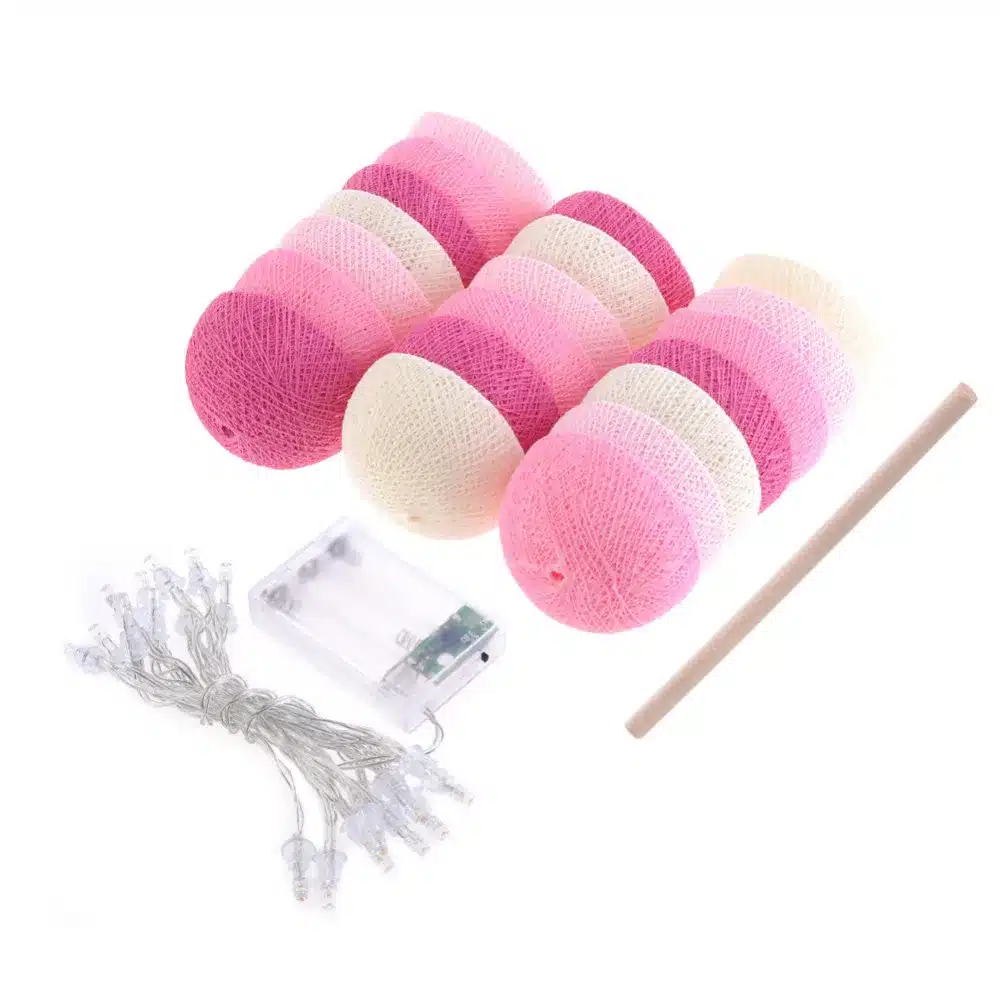 4 Colors 20Pcs/lot Led Cotton Ball String Light LED Garland Fairy Lights Christmas Lights For Party Wedding Bedroom Decoration 22