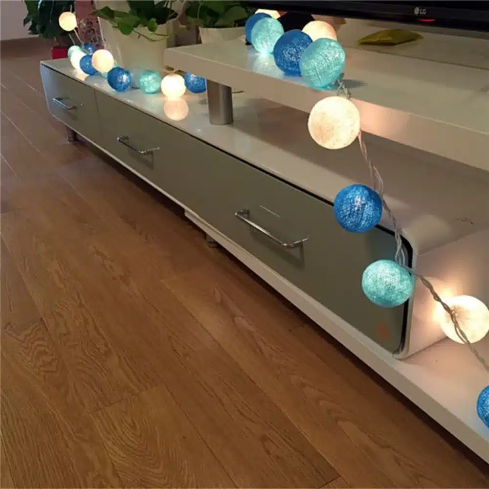 4 Colors 20Pcs/lot Led Cotton Ball String Light LED Garland Fairy Lights Christmas Lights For Party Wedding Bedroom Decoration 24