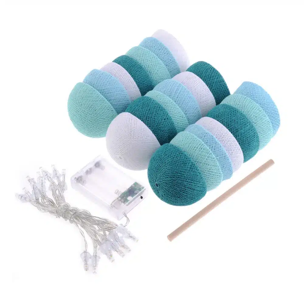 4 Colors 20Pcs/lot Led Cotton Ball String Light LED Garland Fairy Lights Christmas Lights For Party Wedding Bedroom Decoration 28