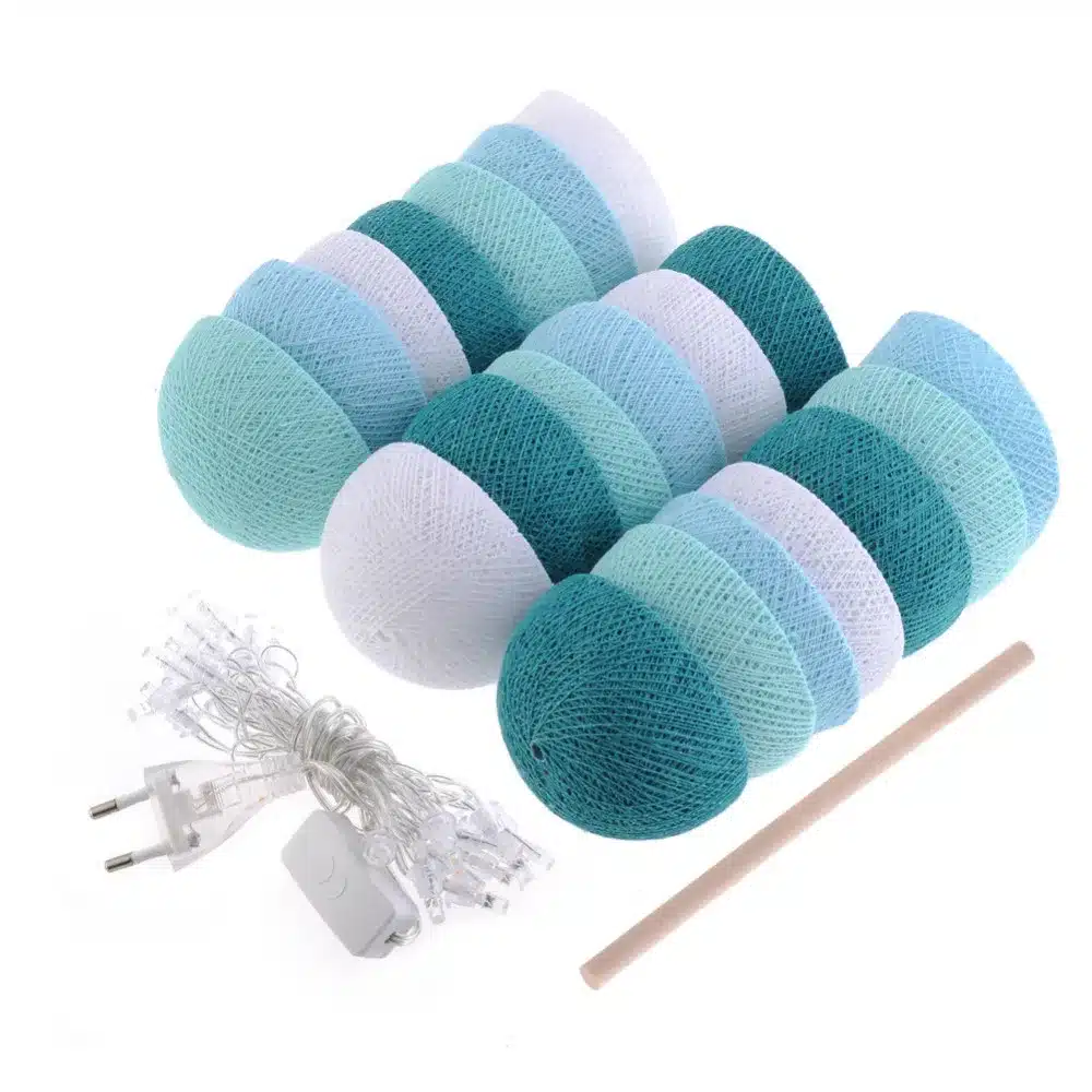 4 Colors 20Pcs/lot Led Cotton Ball String Light LED Garland Fairy Lights Christmas Lights For Party Wedding Bedroom Decoration 29