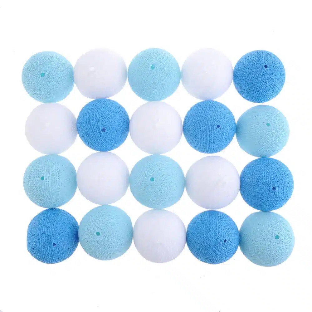 4 Colors 20Pcs/lot Led Cotton Ball String Light LED Garland Fairy Lights Christmas Lights For Party Wedding Bedroom Decoration 38