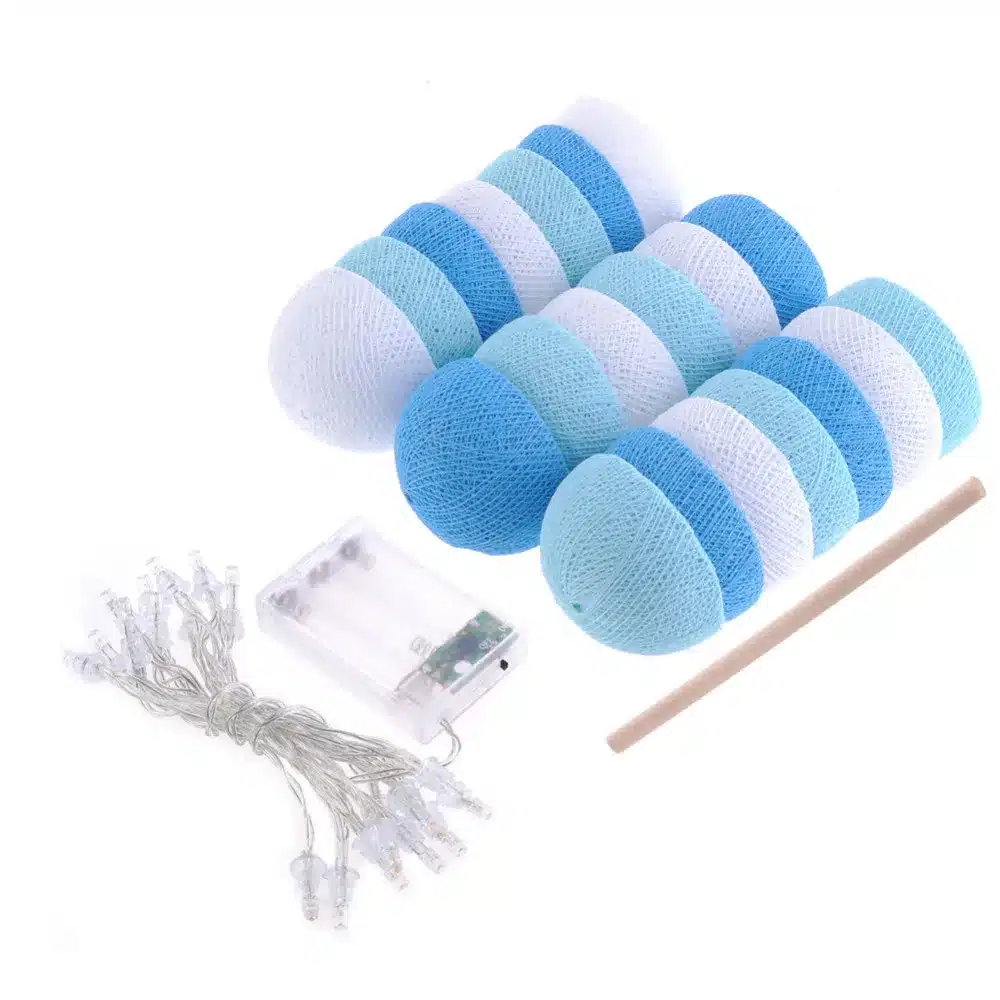 4 Colors 20Pcs/lot Led Cotton Ball String Light LED Garland Fairy Lights Christmas Lights For Party Wedding Bedroom Decoration 39