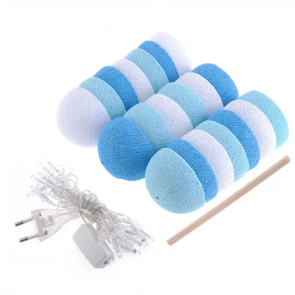 4 Colors 20Pcs/lot Led Cotton Ball String Light LED Garland Fairy Lights Christmas Lights For Party Wedding Bedroom Decoration 40