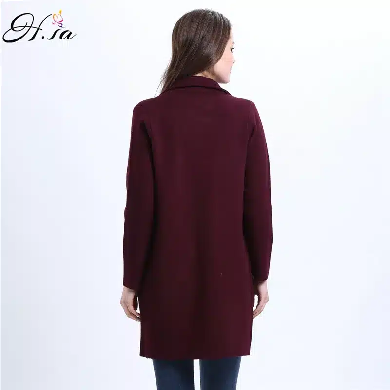 H.SA 2016 Winter Long Sweater Coat for Women Turn Down Formal Long Cardigans Christmas Sweaters Oversized Coat Knitted camisola 17