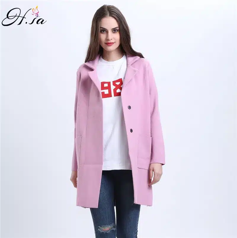 H.SA 2016 Winter Long Sweater Coat for Women Turn Down Formal Long Cardigans Christmas Sweaters Oversized Coat Knitted camisola 18