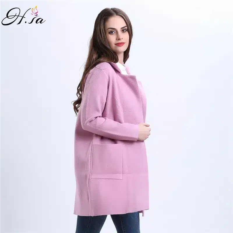 H.SA 2016 Winter Long Sweater Coat for Women Turn Down Formal Long Cardigans Christmas Sweaters Oversized Coat Knitted camisola 20