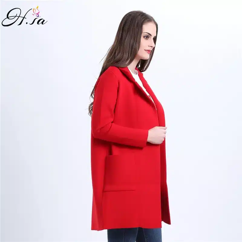 H.SA 2016 Winter Long Sweater Coat for Women Turn Down Formal Long Cardigans Christmas Sweaters Oversized Coat Knitted camisola 28