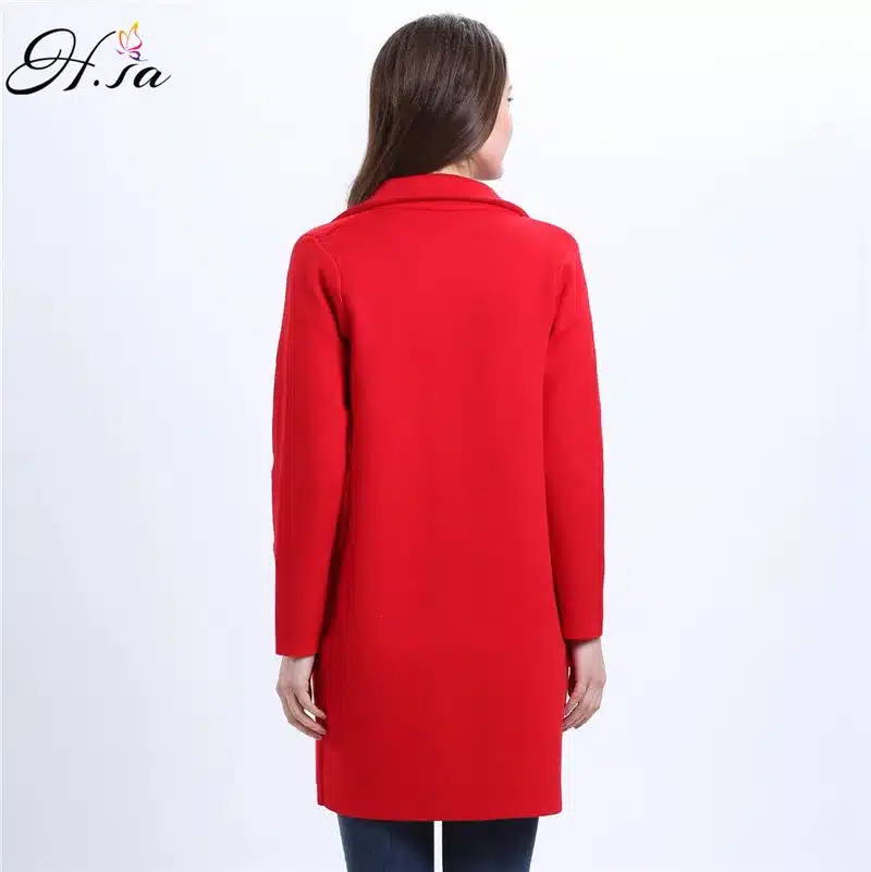 H.SA 2016 Winter Long Sweater Coat for Women Turn Down Formal Long Cardigans Christmas Sweaters Oversized Coat Knitted camisola 29