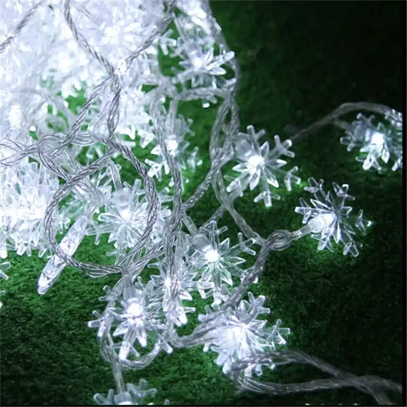 4M 20Leds Christmas Tree Snow Flakes Led String Fairy Light Xmas Party Home Wedding Garden Garland Christmas Decorations 10