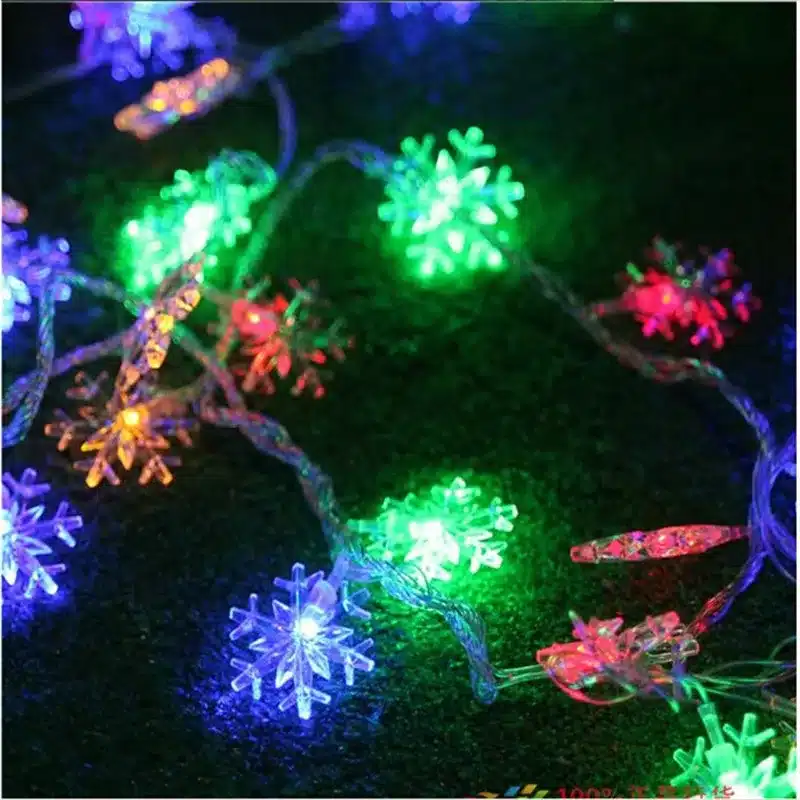 4M 20Leds Christmas Tree Snow Flakes Led String Fairy Light Xmas Party Home Wedding Garden Garland Christmas Decorations 15