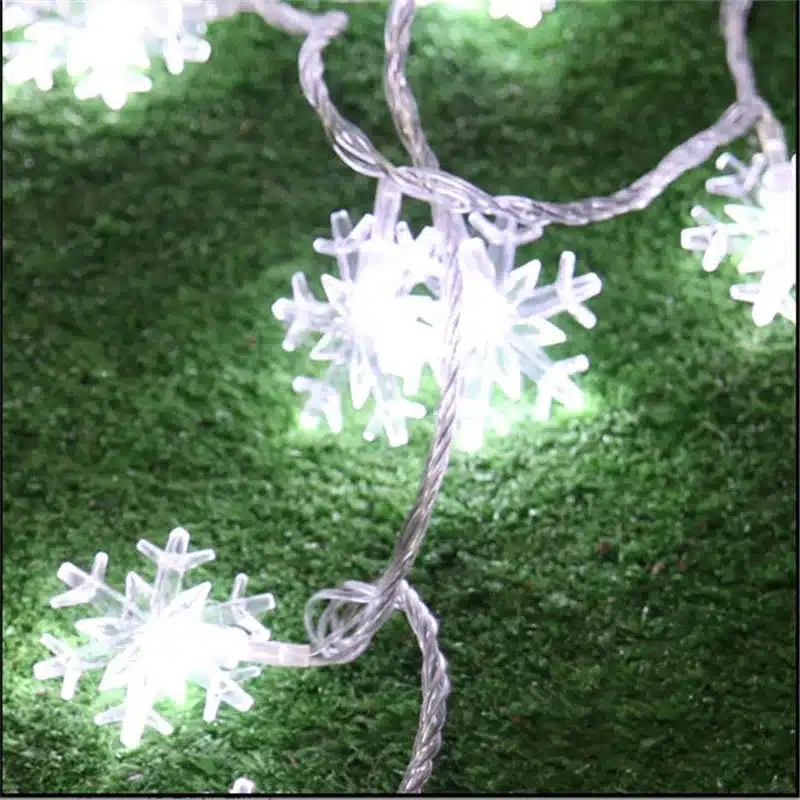 4M 20Leds Christmas Tree Snow Flakes Led String Fairy Light Xmas Party Home Wedding Garden Garland Christmas Decorations 16