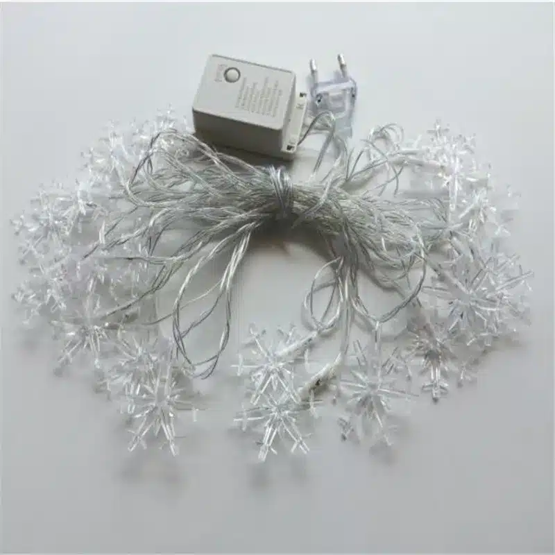4M 20Leds Christmas Tree Snow Flakes Led String Fairy Light Xmas Party Home Wedding Garden Garland Christmas Decorations 18