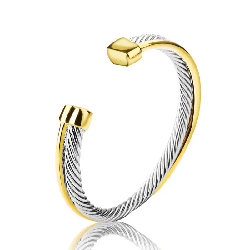 UNY Bangle Antique Twisted Wire Cross Bracelet Fashion Designer Brand Vintage Bangles Christmas Free Ship Womens Cuff Bracelets 21