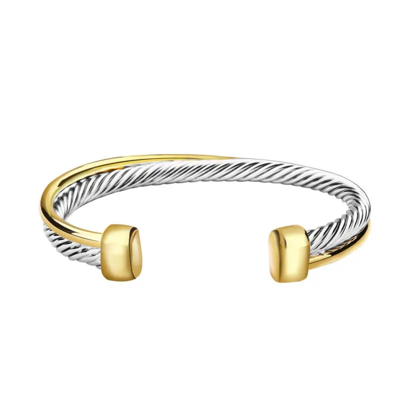 UNY Bangle Antique Twisted Wire Cross Bracelet Fashion Designer Brand Vintage Bangles Christmas Free Ship Womens Cuff Bracelets 22