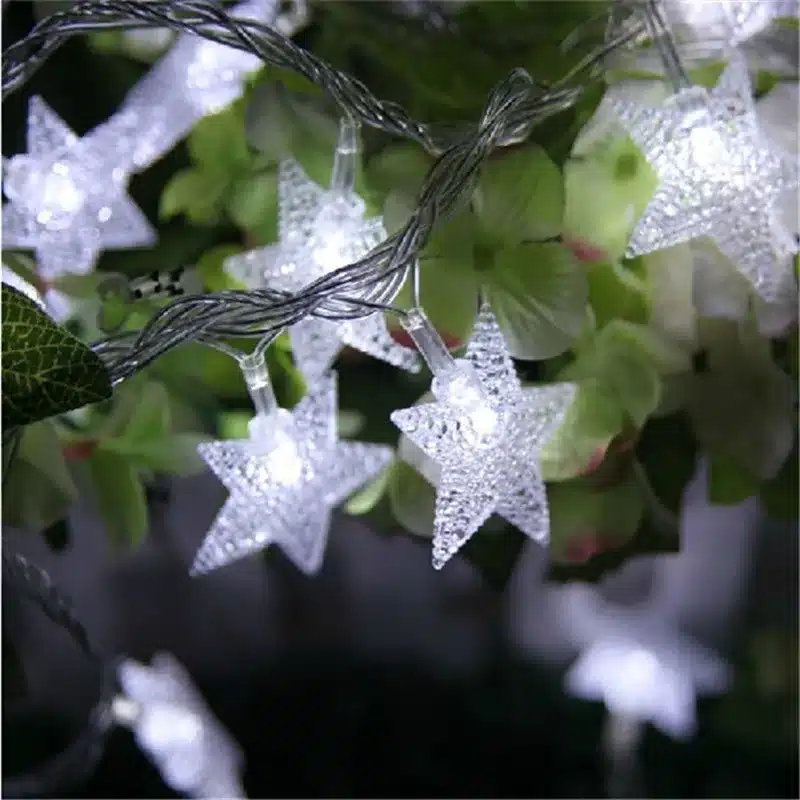 4M 20Led Lights Christmas Tree Snow Star Bulbs Led String Fairy Light Xmas Party Wedding Garden Garland Christmas Decorations 9