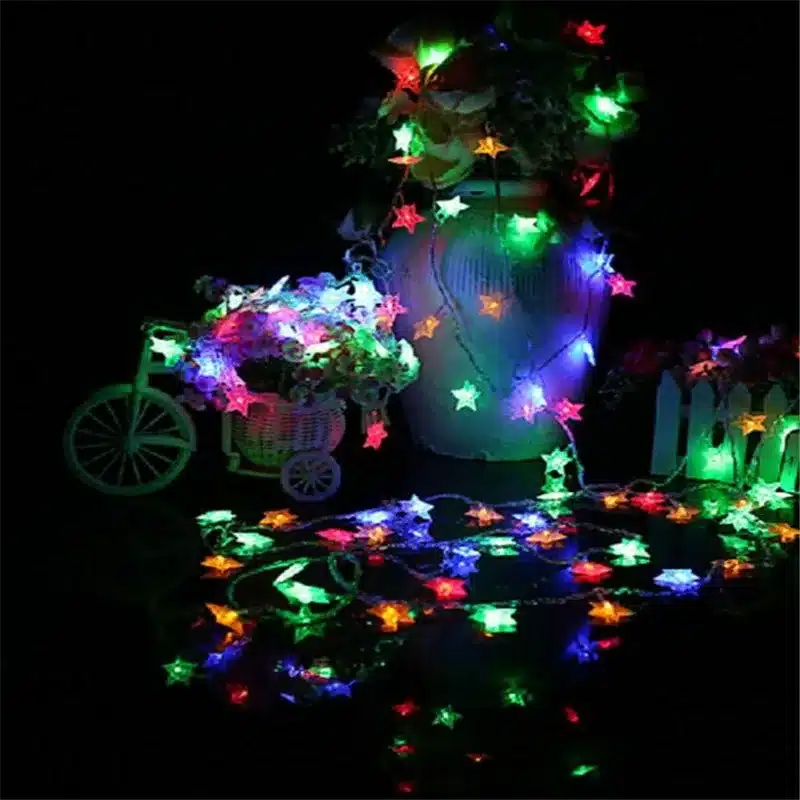 4M 20Led Lights Christmas Tree Snow Star Bulbs Led String Fairy Light Xmas Party Wedding Garden Garland Christmas Decorations 10