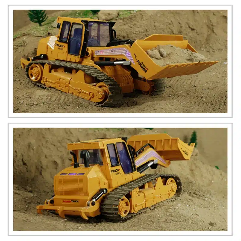 2017 new RC Truck 6CH Bulldozer Caterpillar Track Remote Control Simulation Engineering Truck Christmas Gift Construction Model 10