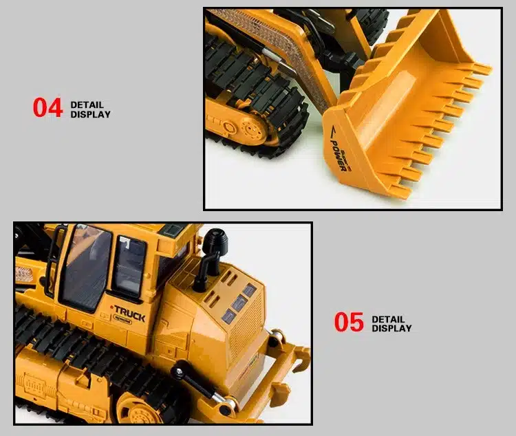 2017 new RC Truck 6CH Bulldozer Caterpillar Track Remote Control Simulation Engineering Truck Christmas Gift Construction Model 15