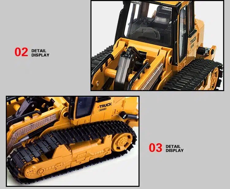 2017 new RC Truck 6CH Bulldozer Caterpillar Track Remote Control Simulation Engineering Truck Christmas Gift Construction Model 14