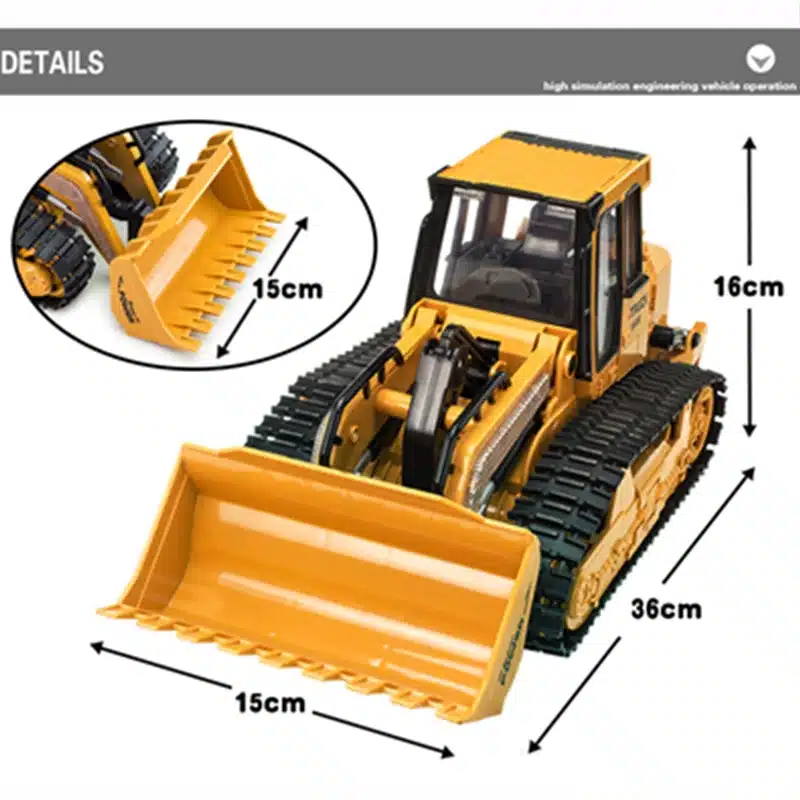 2017 new RC Truck 6CH Bulldozer Caterpillar Track Remote Control Simulation Engineering Truck Christmas Gift Construction Model 18