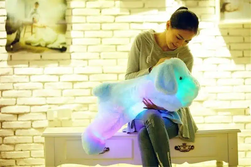 1pc 50cm luminous dog plush doll colorful LED glowing dogs children toys for girl kidz birthday gift free shipping WJ445 10
