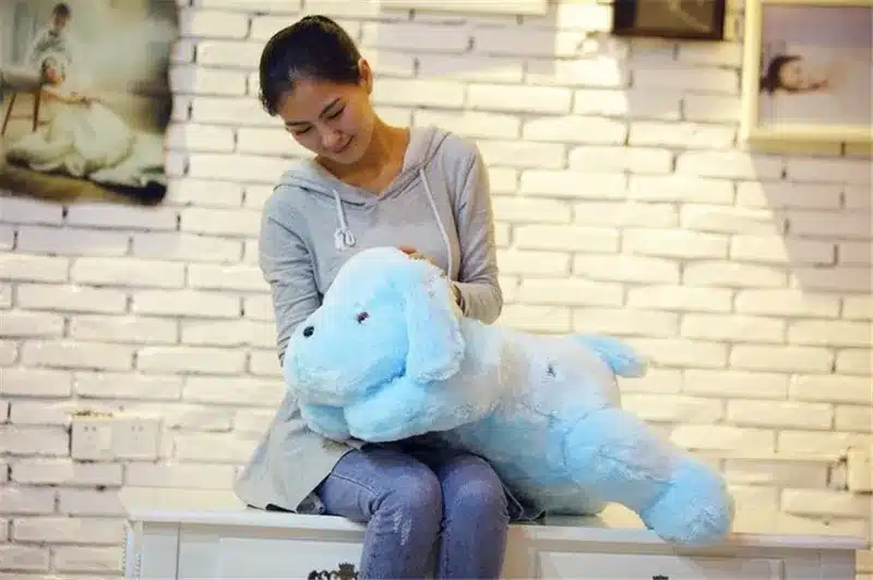 1pc 50cm luminous dog plush doll colorful LED glowing dogs children toys for girl kidz birthday gift free shipping WJ445 16