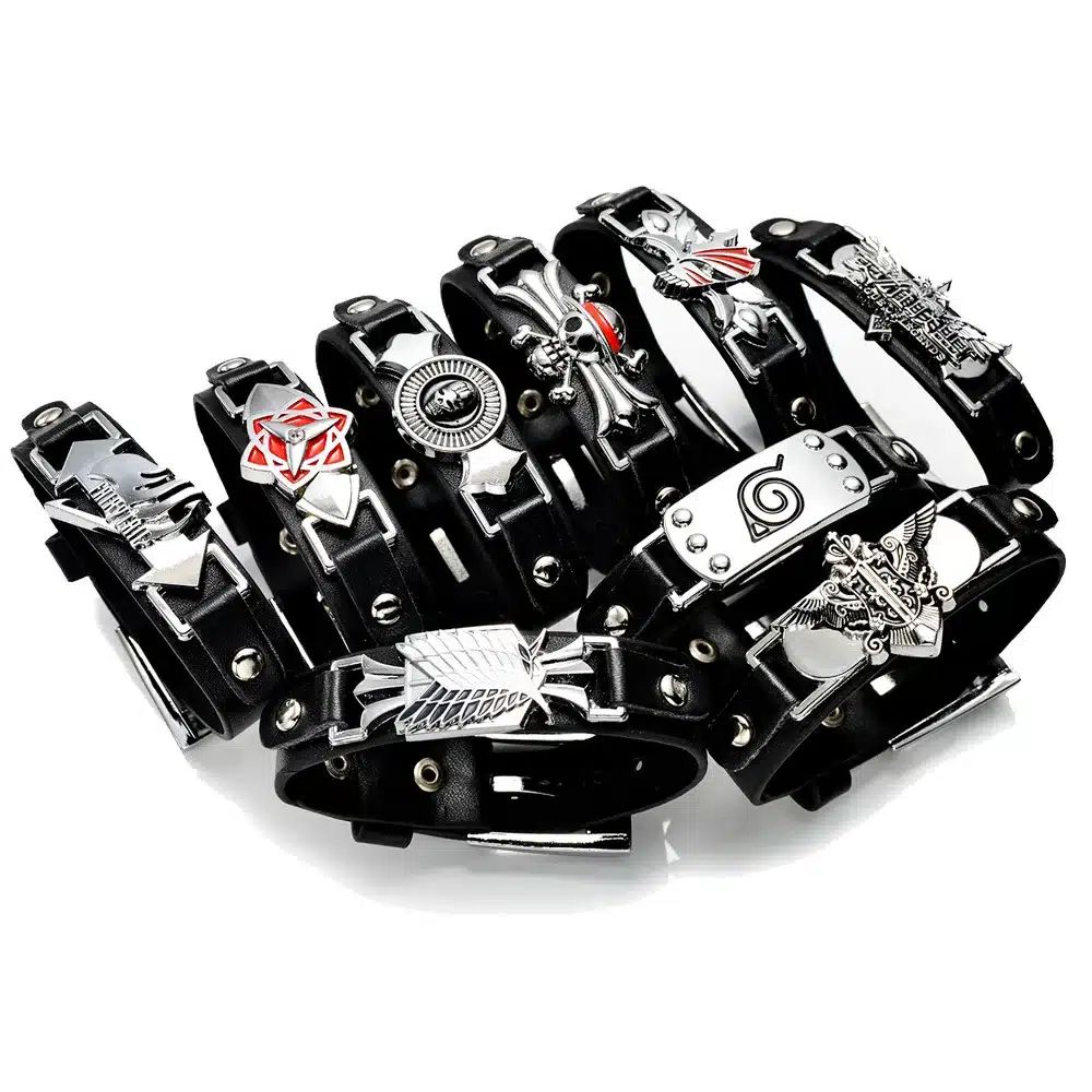 Kids Toys Cartoon Anime Attack on Titan Naruto Konoha Naruto Sharingan One Piece Black Butler Fairy Tail Death Note Bleach Wrist 19