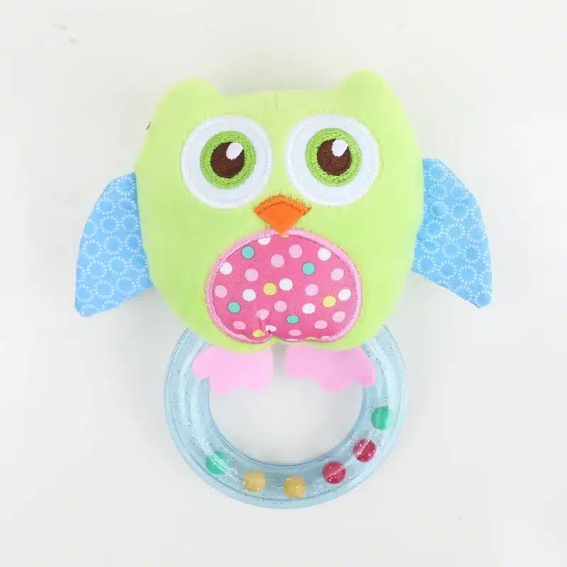 0-3 Y Baby Rattle hand Bell Toy 5 Style Owl Bird Chicken Animals Plush Happy Monkey Gift WJ290 16