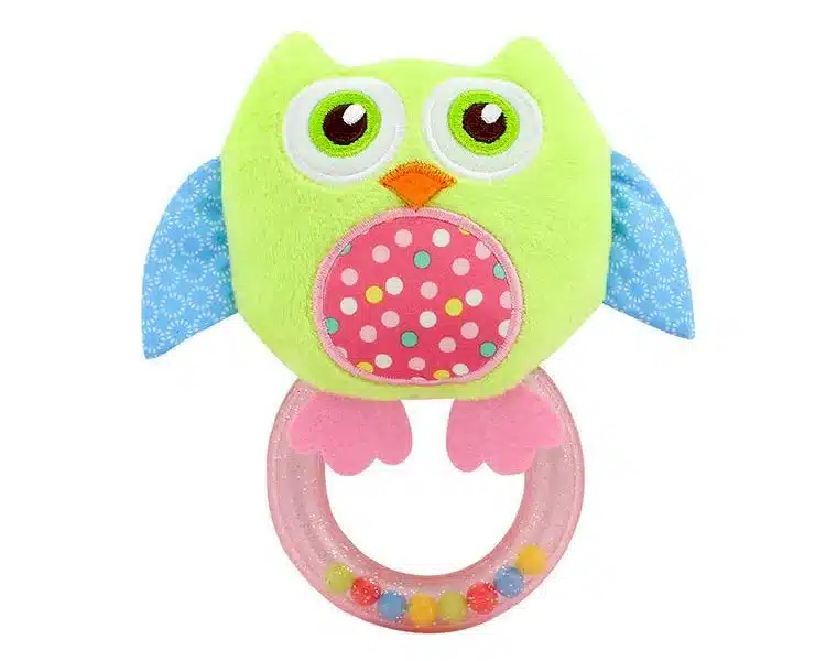 0-3 Y Baby Rattle hand Bell Toy 5 Style Owl Bird Chicken Animals Plush Happy Monkey Gift WJ290 34