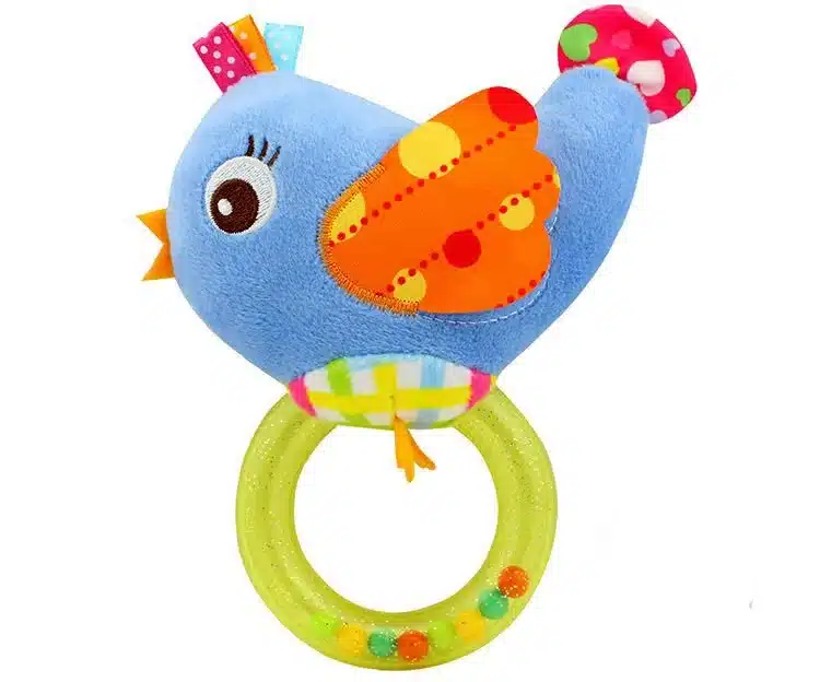 0-3 Y Baby Rattle hand Bell Toy 5 Style Owl Bird Chicken Animals Plush Happy Monkey Gift WJ290 36