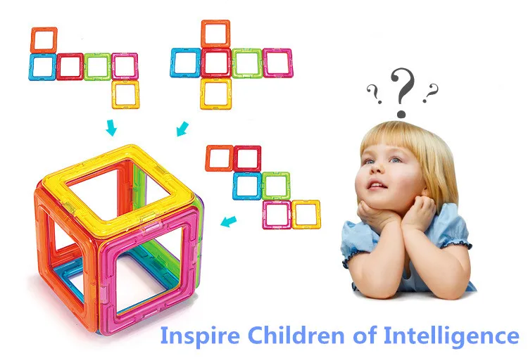 107 PCs Big Size Magnetic Designer Building Blocks Model & Building Toys Brick Enlighten Bricks Magnetic Toys for Children 20