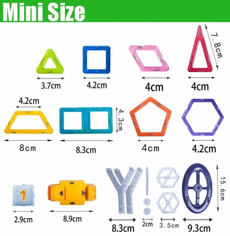 Magplayer 252pcs Magnetic Blocks Mini Magnetic Designer Construction 3D Model Magnetic Blocks Educational Toys For Children 19