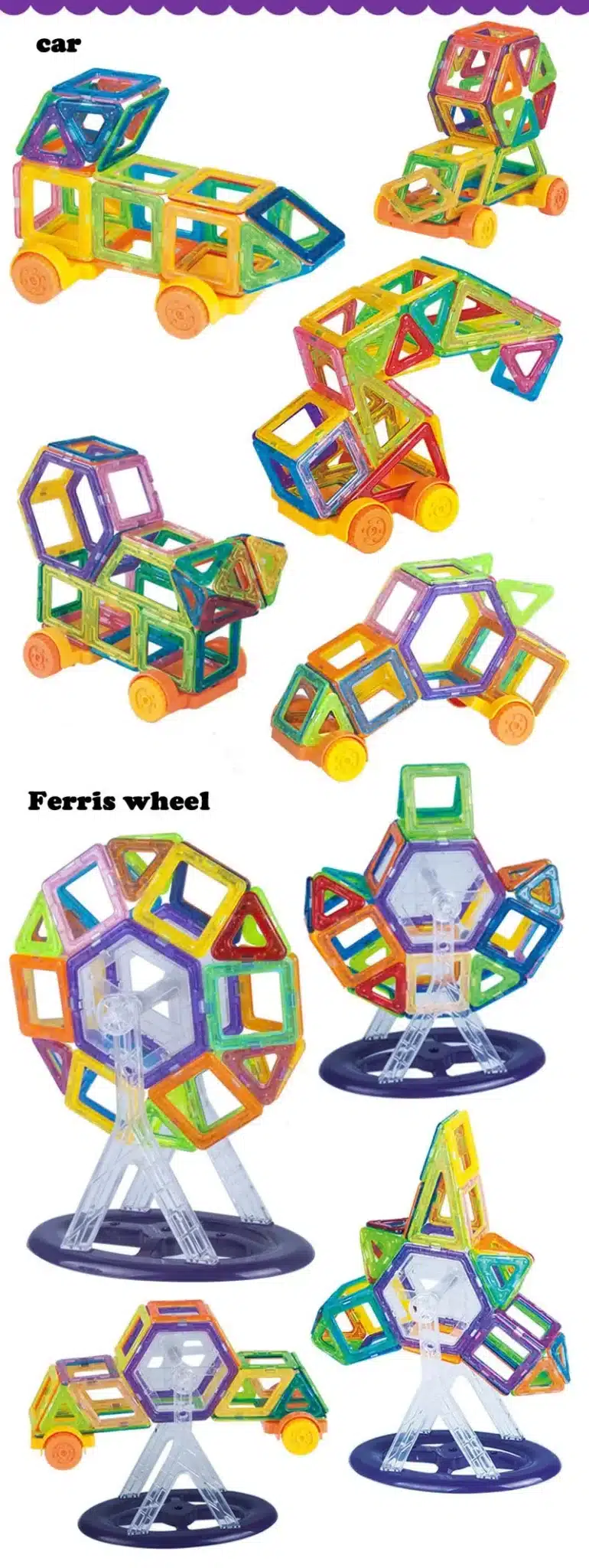 Magplayer 252pcs Magnetic Blocks Mini Magnetic Designer Construction 3D Model Magnetic Blocks Educational Toys For Children 24