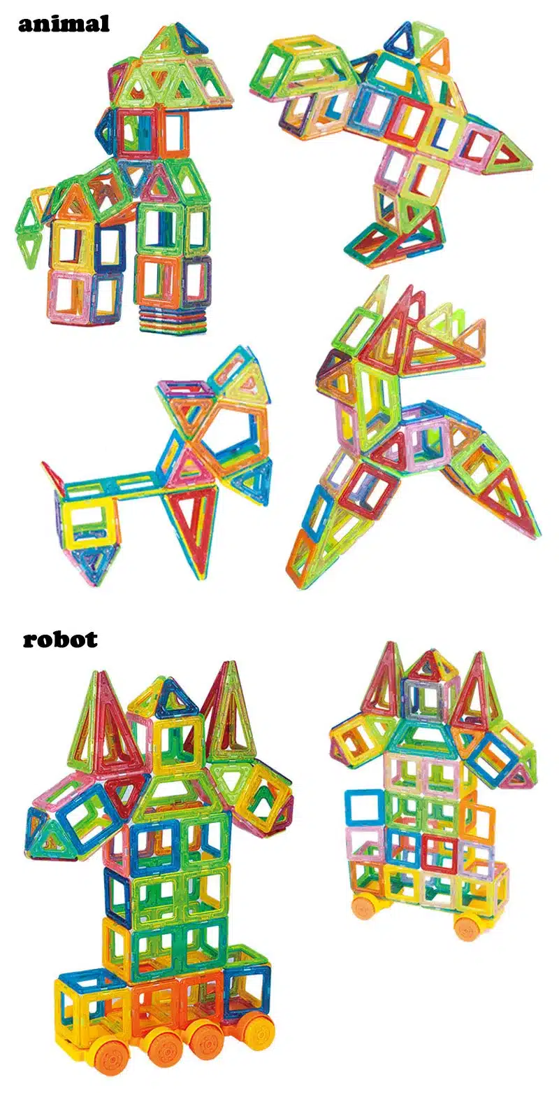 Magplayer 252pcs Magnetic Blocks Mini Magnetic Designer Construction 3D Model Magnetic Blocks Educational Toys For Children 26