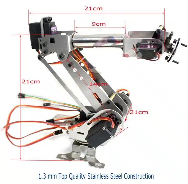 Fully Assembled 6 Axis Mechanical Robotic Arm Clamp for Arduino, Raspberry mor Dhl free shipping in some areas 5