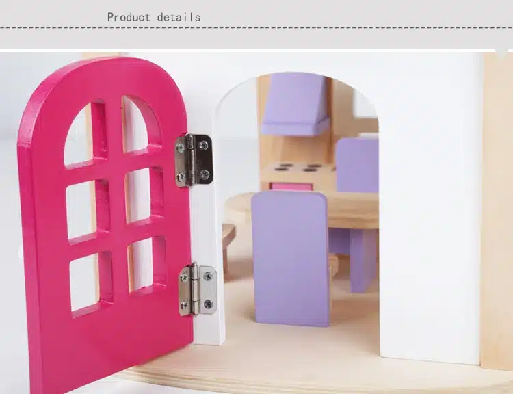 CUTEBEE Pretend Play Furniture Toys Wooden Dollhouse Furniture Miniature Toy Set Doll House Toys for Children Kids Toy 20