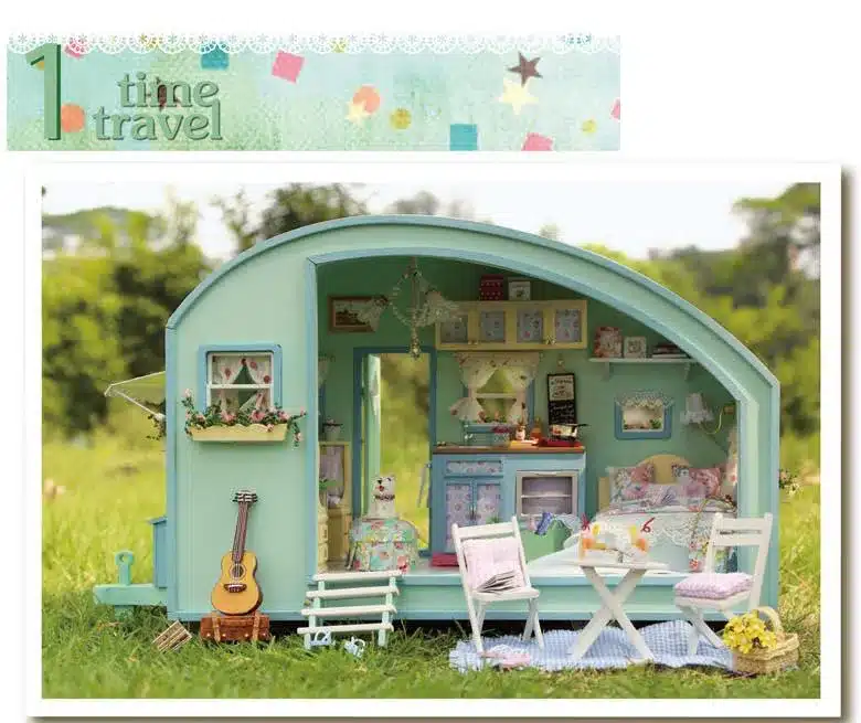 DIY Doll House Wooden Doll Houses Miniature dollhouse Furniture Kit Toys for children Gift Time travel doll houses A-016 12