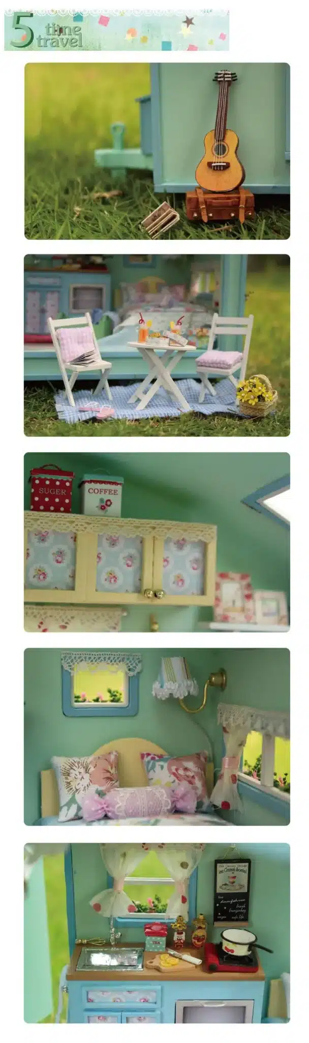 DIY Doll House Wooden Doll Houses Miniature dollhouse Furniture Kit Toys for children Gift Time travel doll houses A-016 16