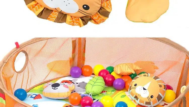Lion Baby Toy Baby Play Mat 0-1 Year Game Tapete Infantil Educational Crawling Mat Play Gym Cartoon Blanket Ball Pit 21